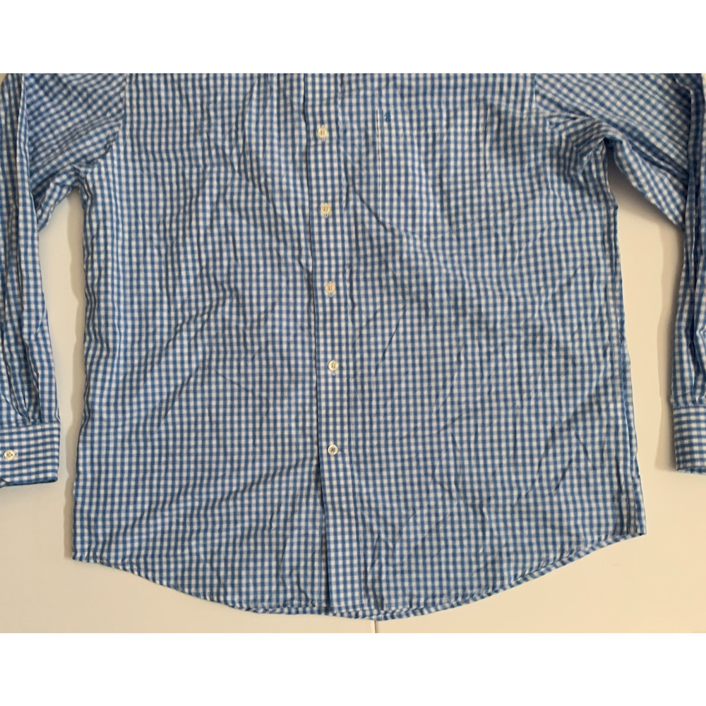 Izod Men's Size L Button Down Long Sleeve Essentials Check Regular Fit Shirt New - Picture 11 of 14